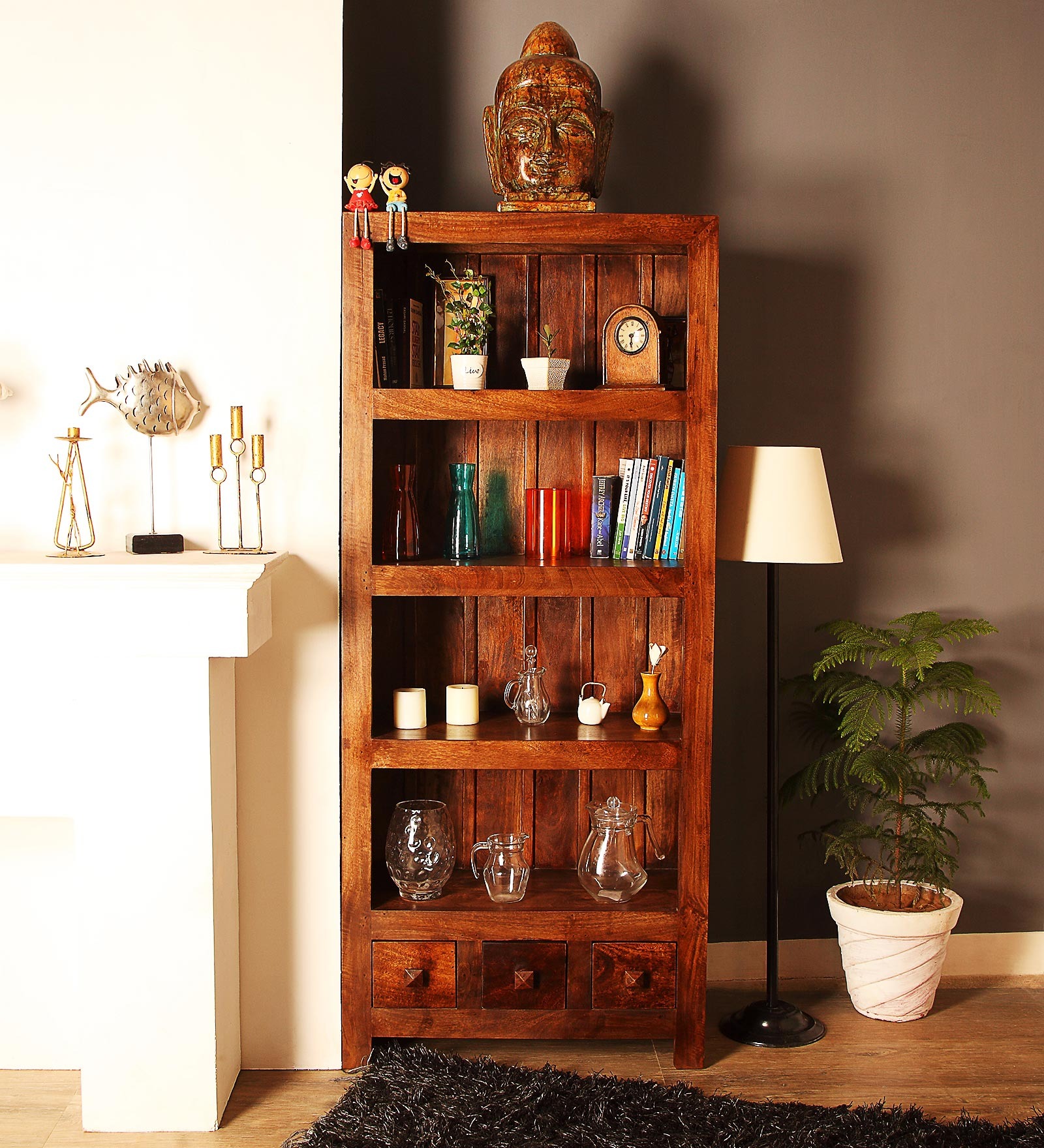 Onknel Book Shelf in Provincial Teak Finish